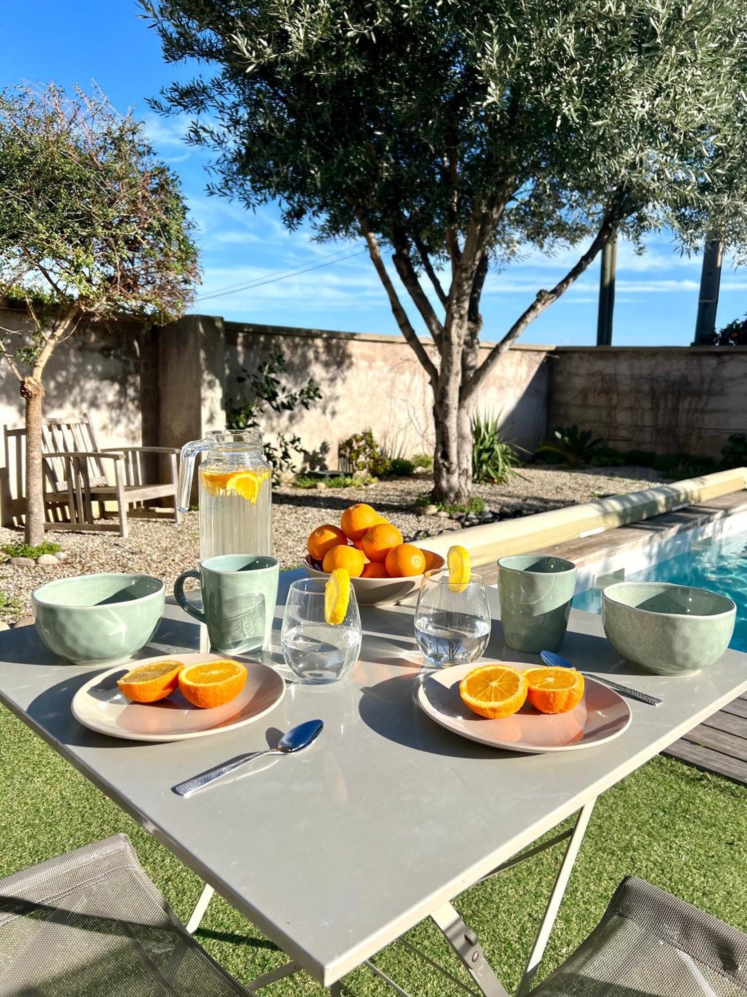 Appartement L'Arancetu Vue Mer Avec Piscine บิกูเกลีย ภายนอก รูปภาพ