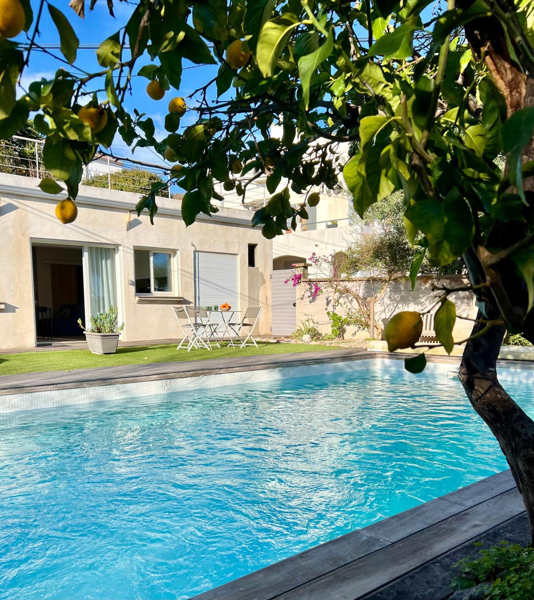Appartement L'Arancetu Vue Mer Avec Piscine บิกูเกลีย ภายนอก รูปภาพ